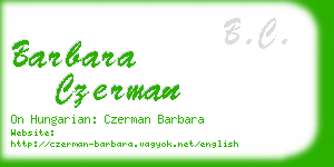 barbara czerman business card